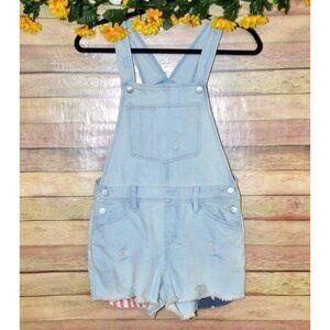 Old Navy Short Overalls Coveralls Girls Size XL 14  Jean Denim Light Wash Summer